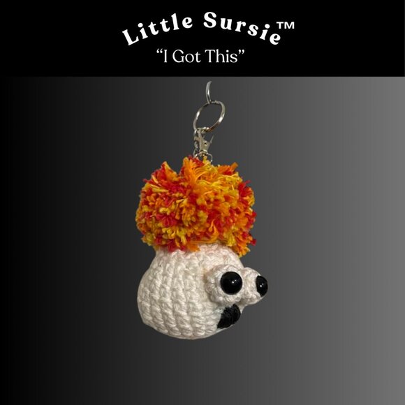 Handmade Crocheted Cotton Amigurumi Purse Charm Keychain - Picture 6 of 8